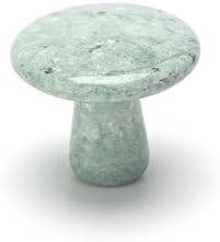 Aboval Mushroom Shape Massage Stone Natural Green Jade Hot Stone for Spa, Massage Therapy 2.16 x 1.38in(5.5x3.5cm)