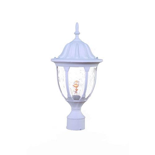 Acclaim 5067TW Suffolk Collection 1-Light Post Mount Outdoor Light Fixture, Textured White
