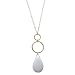 CONCISE ROYAL Gold Tone Long Necklaces for Women, Teardrop Gemstone Healing Crystal Chakra Stone Pendant Necklace in Jewelry Gift Bag, 32+3 Inch primary