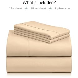 LuxClub 4 PC Sheet Set Bed Sheets Deep Pockets