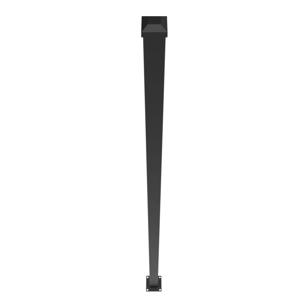 Photo 1 of 2" x 2" x 76" Blank Steel Post with Surface Mountx3