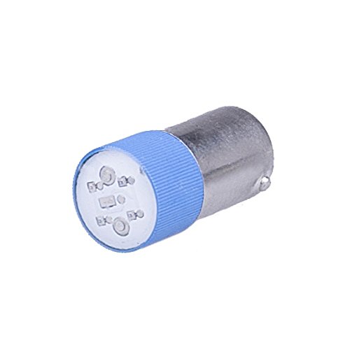 B + S 3000011 LED BA9S 110 – 130 V, 22 mm x 10 mm + 0.5 mm), AC/DC – Blue (Pack of 50)