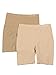 Ellen Tracy Women's 2 Pack Seamless Slip Short Panty