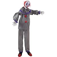 Haunted Hill Farm 5-Ft. Grins The Animated Clown | Indoor or Covered Outdoor Halloween Decoration | Battery Operated | Festive Holiday Decor | HHCLOWN-23FLSA, Multicolor Haunted Hill Farm 5-Ft. Grins The Animated Clown | Indoor or Covered Outdoor Halloween Decoration | Battery Operated | Festive Holiday Decor | HHCLOWN-23FLSA, Multicolor