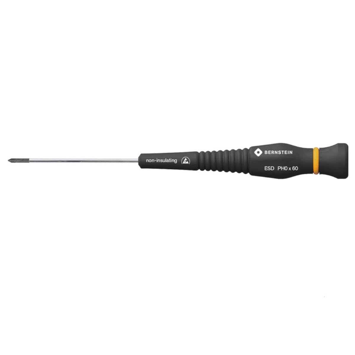 Bernstein Tool Phillips Screwdriver, Blade Length 50 mm with Conductive Handle, Size 0, 4/623