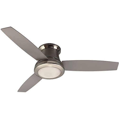 Harbor Breeze Sail Stream 52 In Brushed Nickel Flush Mount Indoor Ceiling Fan With Light Kit And Remote 3 Blade