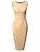 TWINTH Midi Dress Plus Size Classic Slim Fit Sleeveless Short Sleeve