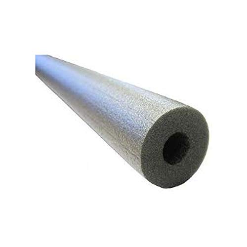Pack of 2 x 2 Metre Lengths of 9mm Wall 28mm Pipe Total 4 Metres Polyethylene Pipe Insulation (Silver)