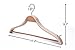 JS HANGER Suit Hangers Coat Hanger Wide Shoulder Heavy Duty Solid Wooden Hanger Natural Finish, 5-Pack