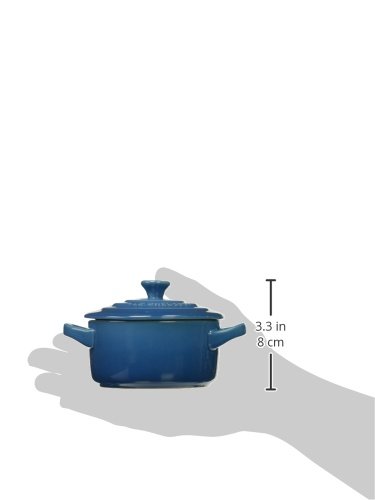 Le Creuset Stoneware Set of 4 Mini Cocottes with Cookbook, 8 oz. each, Marseille