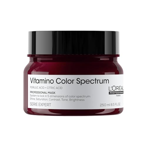 L'Oréal Professionnel Haarmaske für Farbbrillanz mit Glass Hair Effekt bei coloriertem Haar, Mit Ferula- & Zitronensäure, Serie Expert, Vitamino Color