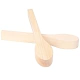 2 Pack Wood Carving Spoon Blank Basswood Unfinished Wooden Craft Whittling Kit for Whittler Starter Kids