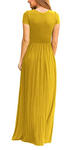 plain yellow maxi dress