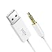 BlueStream Paplio Bluetooth Handsfree Adapter - Bluetooth Receiver with 3.5mm AUX for Music / Navigation Streaming and Microphone for Calls (White)