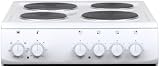 Haden HES50W Electric Cooker 50cm 52L Freestanding 4 Solid Plate White view 6