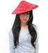 Asian Hat Chinese Coolie Hat Japanese Hat Chinese Costume Accessories Funny Party Hats,Red,One Size