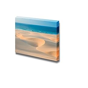 Canvas Prints Wall Art - Sand Dunes in Chaves Beach Praia De Chaves in Boavista Cape Verde | Modern Wall Decor/Home Decoration Stretched Gallery Canvas Wrap Giclee Print & Ready to Hang - 12" x 18"