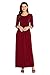 Leindr Maxi Dresses For Women Casual 3 4 Sleeve Round Neck Jersey Dress Pleated Plain Floor Length Long Maxi Tunic Dress With Pockets Red XXL 18 20