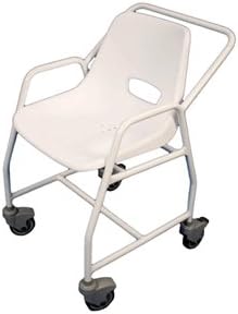 Aidapt Silla para Ducha Móvil con Ruedas Hythe Altura Fija con 2 Frenos - 1 Unidad