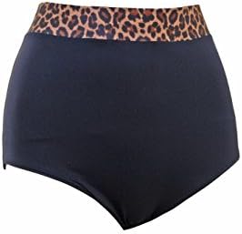 Pole Dynamix Pole Dancing High Waist Nix. Black Meryl with a Wider Waistband in Leopard Print Lycra (p3a2)
