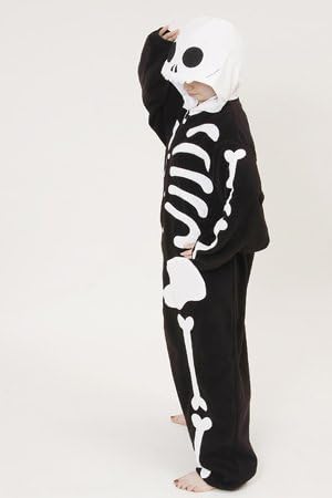 Amazon Sherry Chris フリース 着ぐるみ ガイコツ キャンディータオルつき ハロウィン パジャマ コスチューム 骸骨 コスプレ 仮装 通販