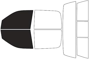 Rvinyl Window Tint Kit Compatible with Dodge Ram 2009-2018 4 Door Crew/Mega Cab - Black 20% - Single Ply No Bubble Film - Do it Yourself Vehicle Front Precut Kit