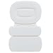 MyGift Soft Luxurious Foam Padded Large White Spa Bath Pillow/Hot Tub Head & Back Cushion