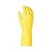 Amazon Basics 100003 Professional Reusable Rubber Gloves, Large, Yellow, 3-Pack