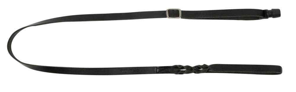 GOLEYGO dog leash Vegas, black, real leather, size S 1.05-1.65m, secure magnetic click lock, incl. Adapter pin, dog leash for small dogs up to 15kg, maximum load 100kg