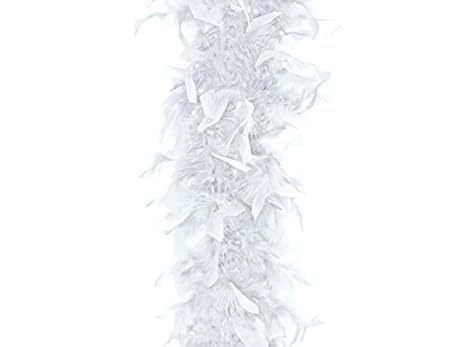 Boa Federboa Feder-Schal Party Karneval Kostüm 180 cm lang (Weiß)