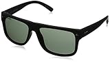 Dot Dash Sidecar Wayfarer Polarized Sunglasses,Black Satin,55 mm