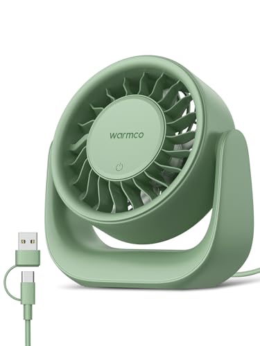 Warmco USB Desk Fan 3 Speeds Green