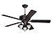 Veranda Outdoor Ceiling Fan with Pull Chain, 52 Inch | Wet Rated Hanging Fixture with 5 Weather Resistant Blades | Downrod Mount of Overhead Install | light Kit Adaptable, Oil Rubbed Bronze