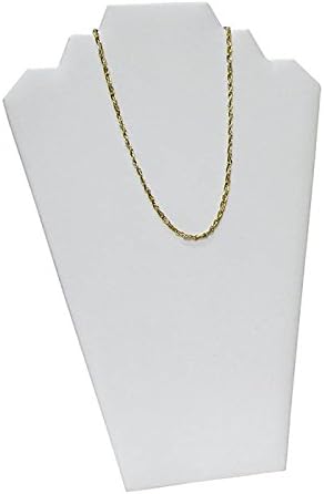 White Leatherette Necklace Easel Measures 8 1/4" x 12 1/2" tall