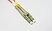 2 Meter Multimode Duplex Fiber Optic Cable (62.5/125) - LC to ST - Orange