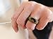 Silicone Rubber Wedding Ring for Men- 5 Pack Step Edge Comfortable Low Profile Design. Black, Brown, Camo, Blue & Grey