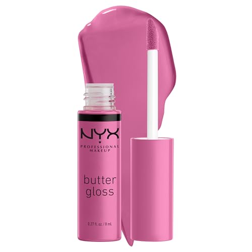 NYX PROFESSIONAL MAKEUP Butter Gloss, Non-Sticky Lip Gloss - Merengue (Pink Lil…