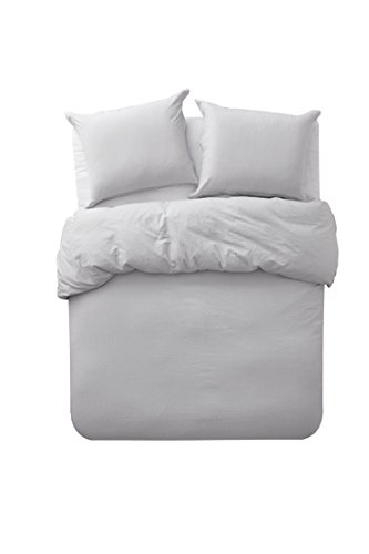 image for Swift Home 100% Cotton Washed Yarn Dyed Chambray Duvet Cover & Sham Be