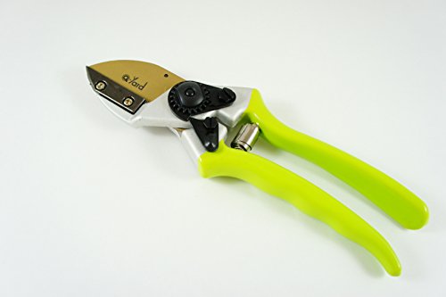 Q-yard QY-730B Lower Anvil Zinc Alloy Pruning Shear- Extra Sharp Garden Hand Pruners, Easier Cutting, Comfortable Ergonomic, Less Effort - Gardening Scissors for Men & Women