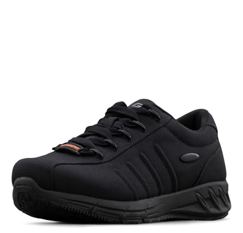 Lugz Men's Grapple Slip-Resistant Work Sneaker, Black Ballistic Nylon, 9.5 M