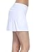 Women's Workout Active Skorts Sports Tennis Golf Skirt, White, Size Medium