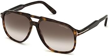 Amazon.com: Tom Ford Flared Sunglasses TF733 Gino 48F Brown Fade