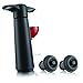 Vacu Vin Original Wine Saver with 2 Vacuum Bottle Stoppers – Black Wine Preserver Pump for Red or White Wine – Manual Air Remover System – Airtight Seal – Keep Wine Fresh Longer