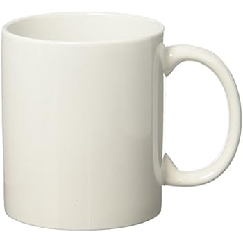 Momugs 12 oz Cup, Plain Gloss White Ceramic Coffee Mug for Milk Tea