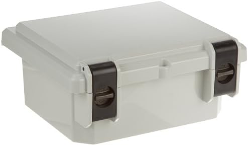Serpac I342HL Polycarbonate Plastic Enclosure, 11-3/4" Length x 9.98" Width x 5.45" Height, Gray Top/Bottom