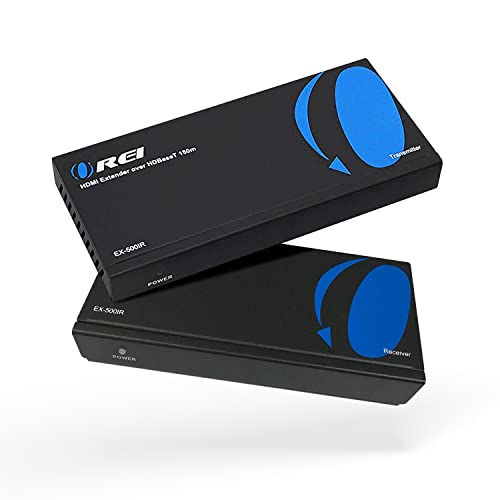 OREI HDBaseT HDMI Extender over Cat5e/6 Ethernet LAN cable - Up to 500 Feet - IR, HDMI Loop-out, RS-232, PoC, HDMI Balun (EX-500IR)