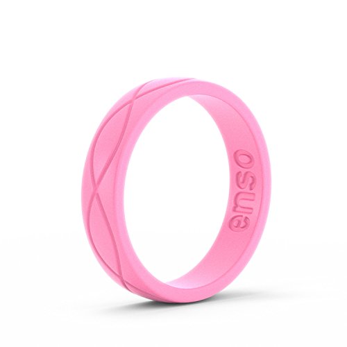 Enso Womens Infinity Silicone Ring, Pink 7