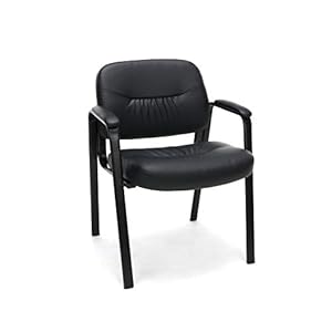 OFM ESS Collection Bonded Leather Executive Side Chair, in Black (ESS-9010)