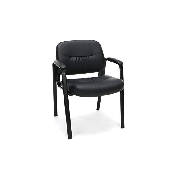 OFM ESS Collection Bonded Leather Executive Side Chair, in Black (ESS-9010)