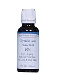 (1 oz / 30 ml) GLYCOLIC Acid 50% Skin Chemical Peel - Unbuffered - Alpha Hydroxy (AHA) For Acne, Oily Skin, Wrinkles, Blackheads, Large Pores & More (from Skin Beauty Solutions)